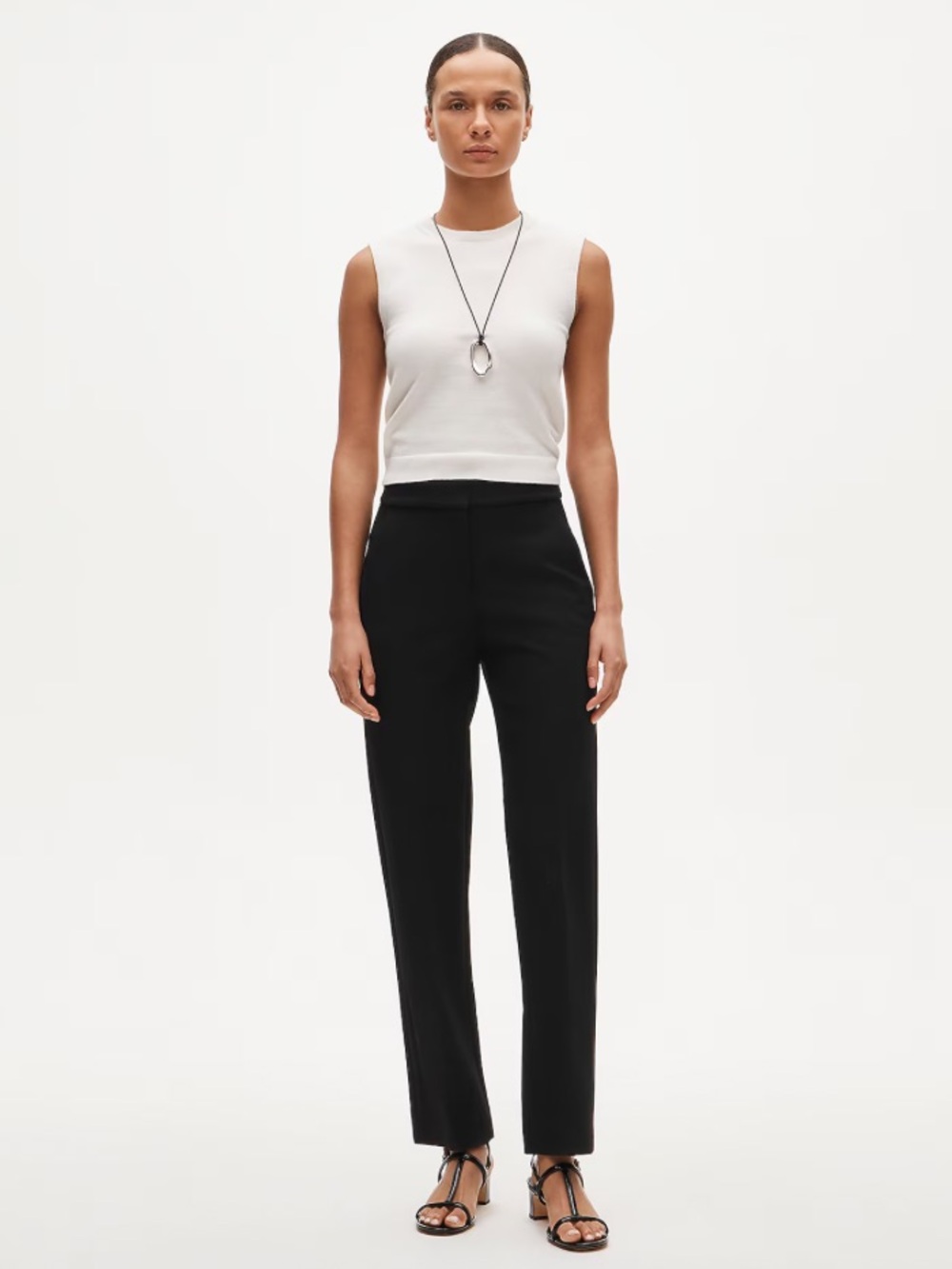 J. Crew Kate straight-leg pant in four-season stretch - Black